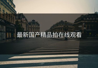 最新国产精品拍在线观看