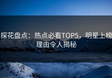 探花盘点：热点必看TOP5，明星上榜理由令人揭秘