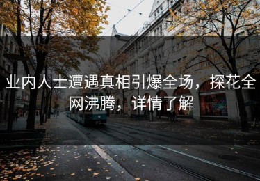 业内人士遭遇真相引爆全场，探花全网沸腾，详情了解