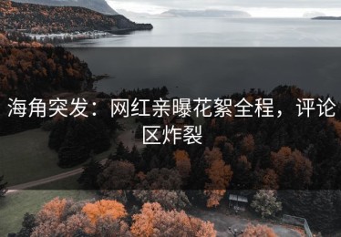 海角突发：网红亲曝花絮全程，评论区炸裂
