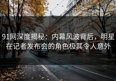 91网深度揭秘：内幕风波背后，明星在记者发布会的角色极其令人意外