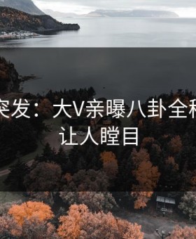 黑料网突发：大V亲曝八卦全程，真相让人瞠目