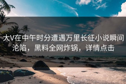 大V在中午时分遭遇万里长征小说瞬间沦陷，黑料全网炸锅，详情点击