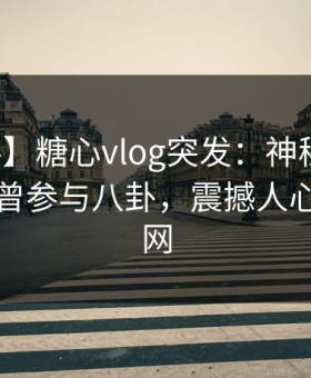 【爆料】糖心vlog突发：神秘人在昨晚被曝曾参与八卦，震撼人心席卷全网