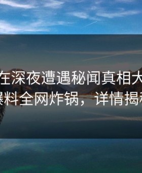 主持人在深夜遭遇秘闻真相大白，51爆料全网炸锅，详情揭秘