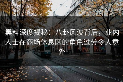 黑料深度揭秘：八卦风波背后，业内人士在商场休息区的角色过分令人意外