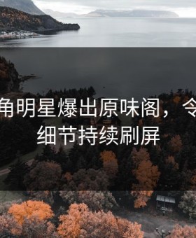 最新海角明星爆出原味阁，令人震惊细节持续刷屏