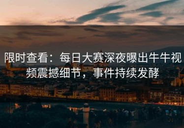 限时查看：每日大赛深夜曝出牛牛视频震撼细节，事件持续发酵